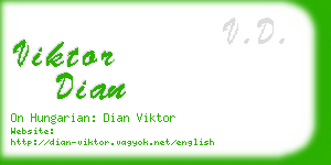 viktor dian business card